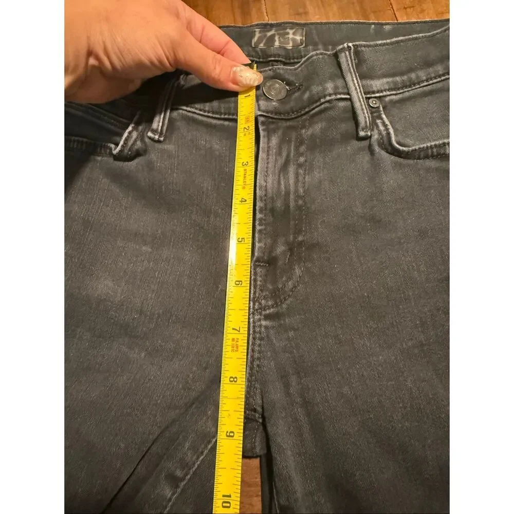 MOTHER DENIM RASCAL ANKLE SNIPPET - BLACKBIRD